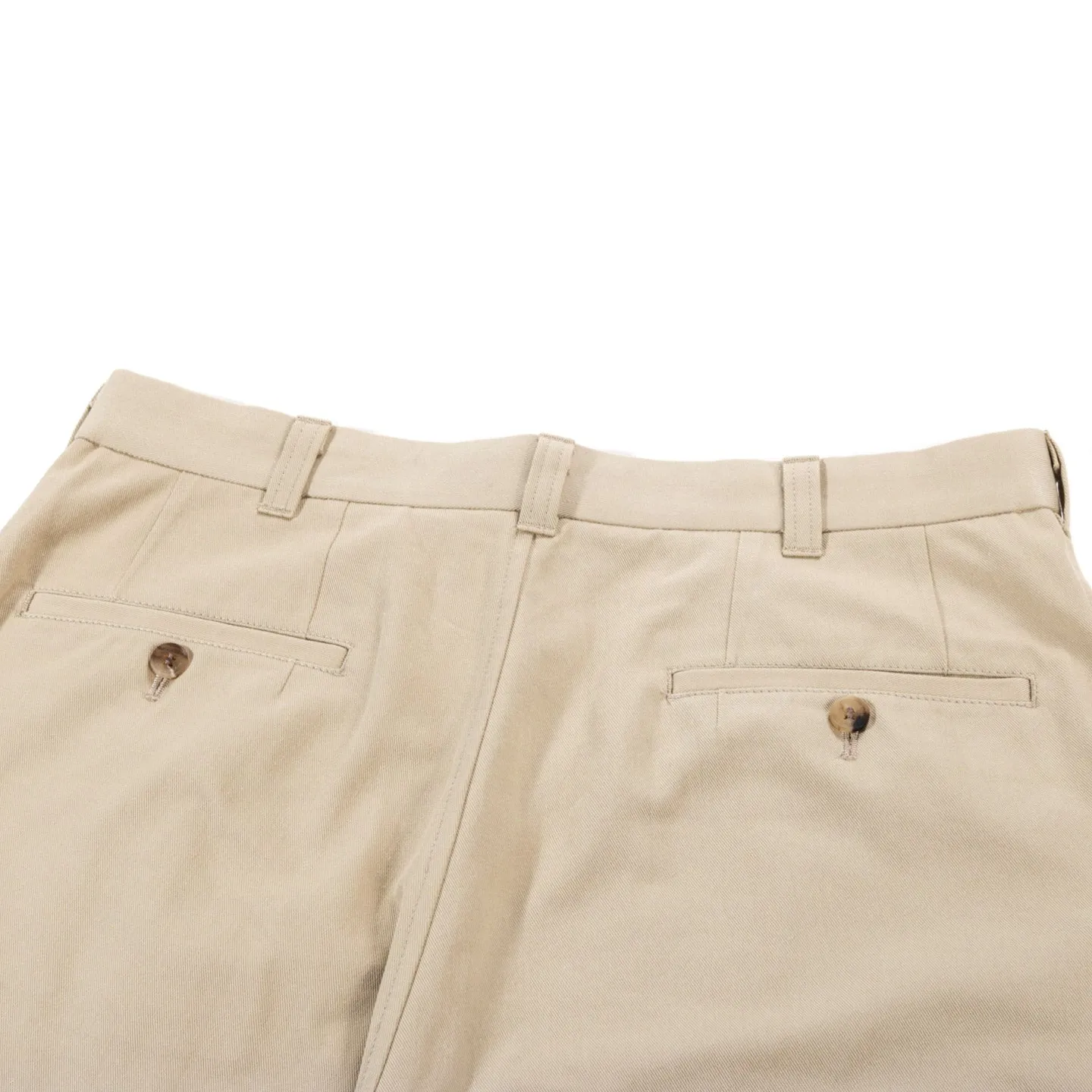 COMME DES GARCONS HOMME P003 WIDE PLEATED CHINO PANT BEIGE