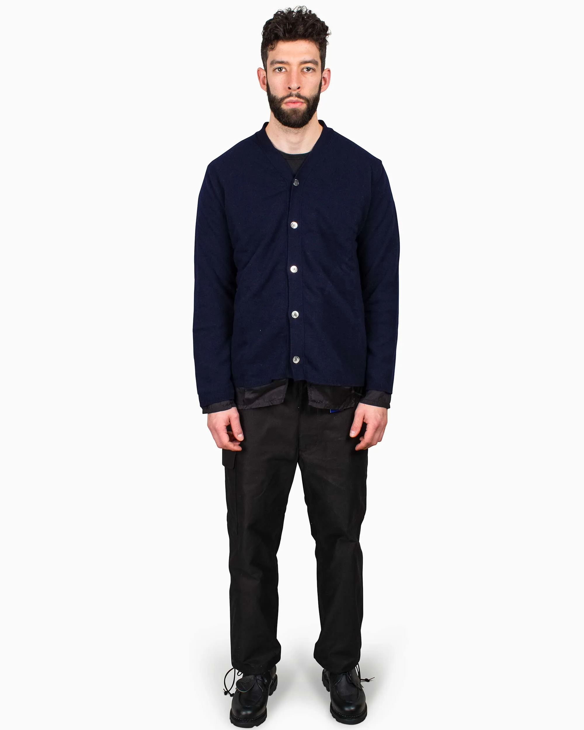 Comme des Garçons SHIRT Fully Lambswool Cupro Cardigan Navy