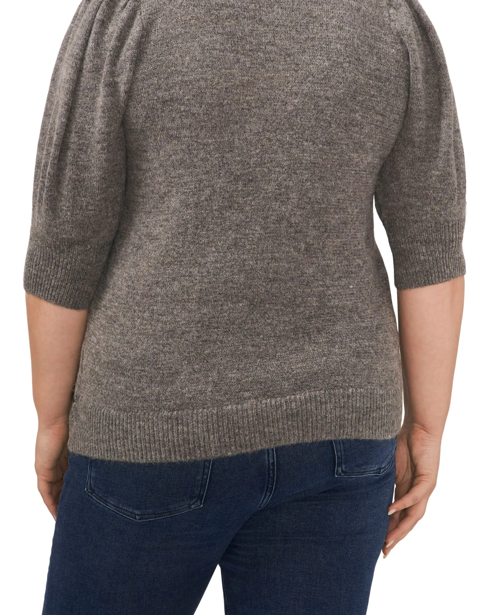 Cora Puff Sleeve Bow Top | Smoke Grey