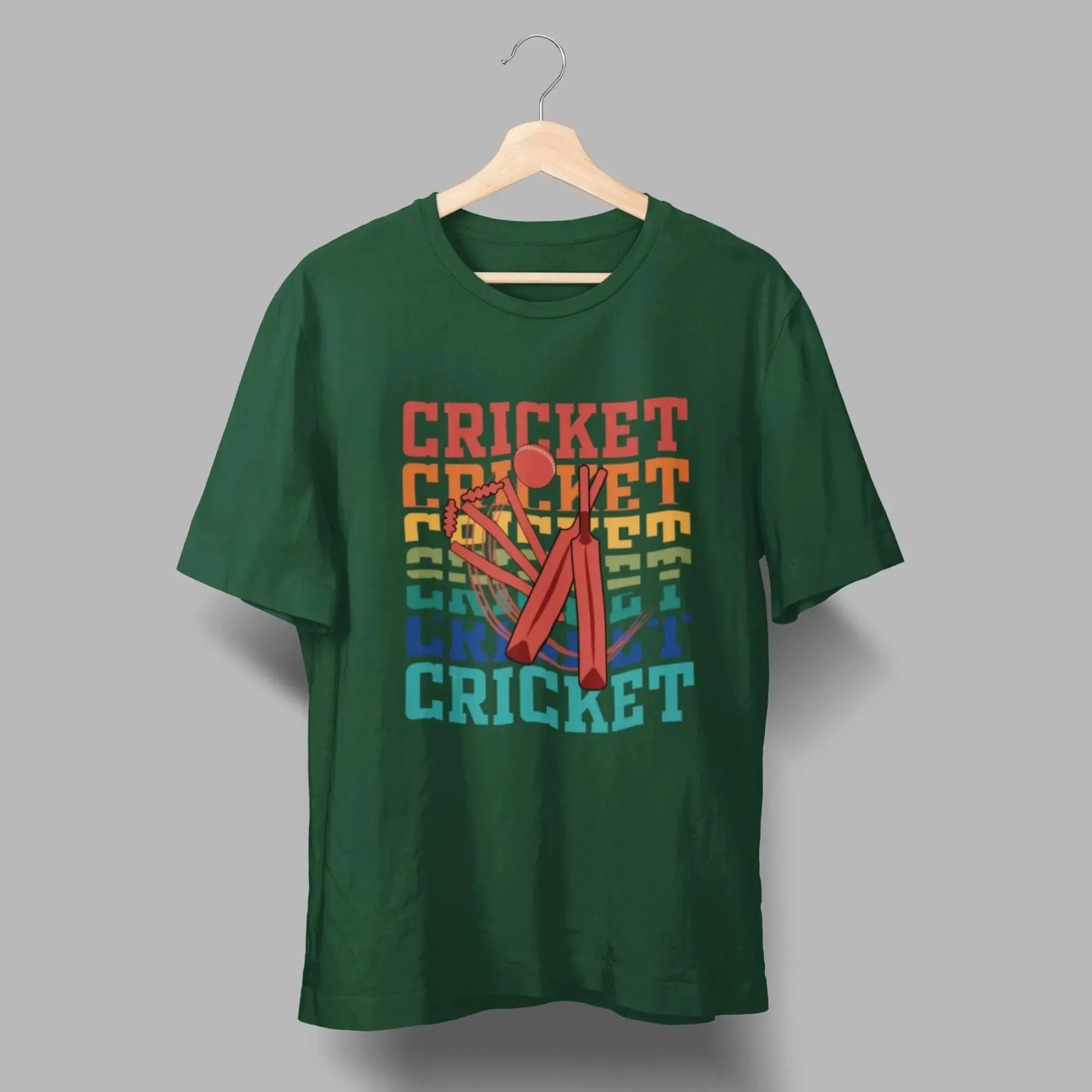 Cricket Round Neck Over Size T-Shirt