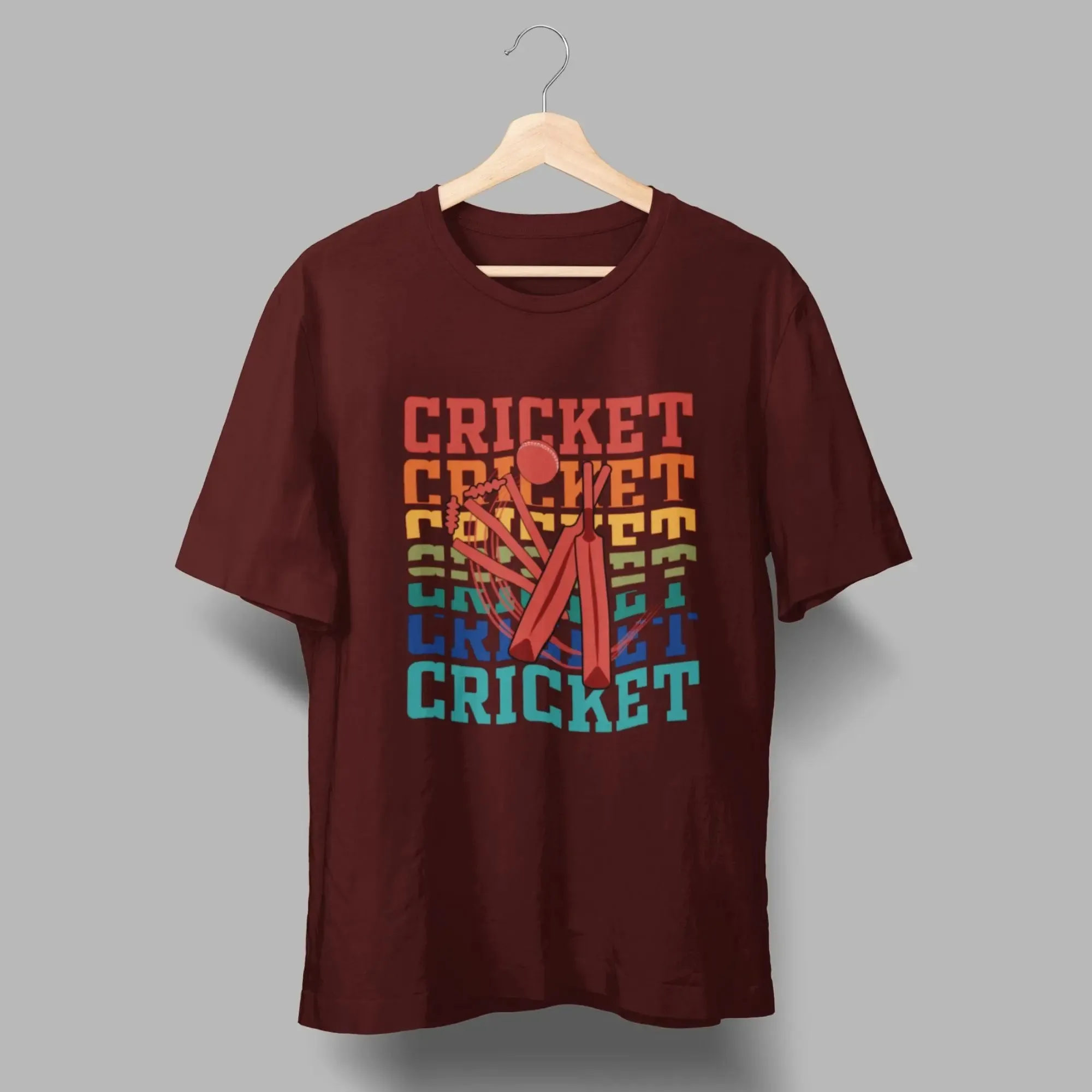 Cricket Round Neck Over Size T-Shirt