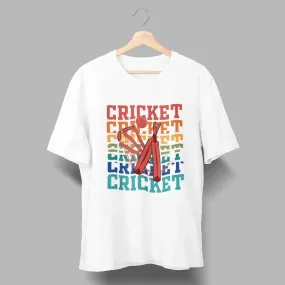 Cricket Round Neck Over Size T-Shirt