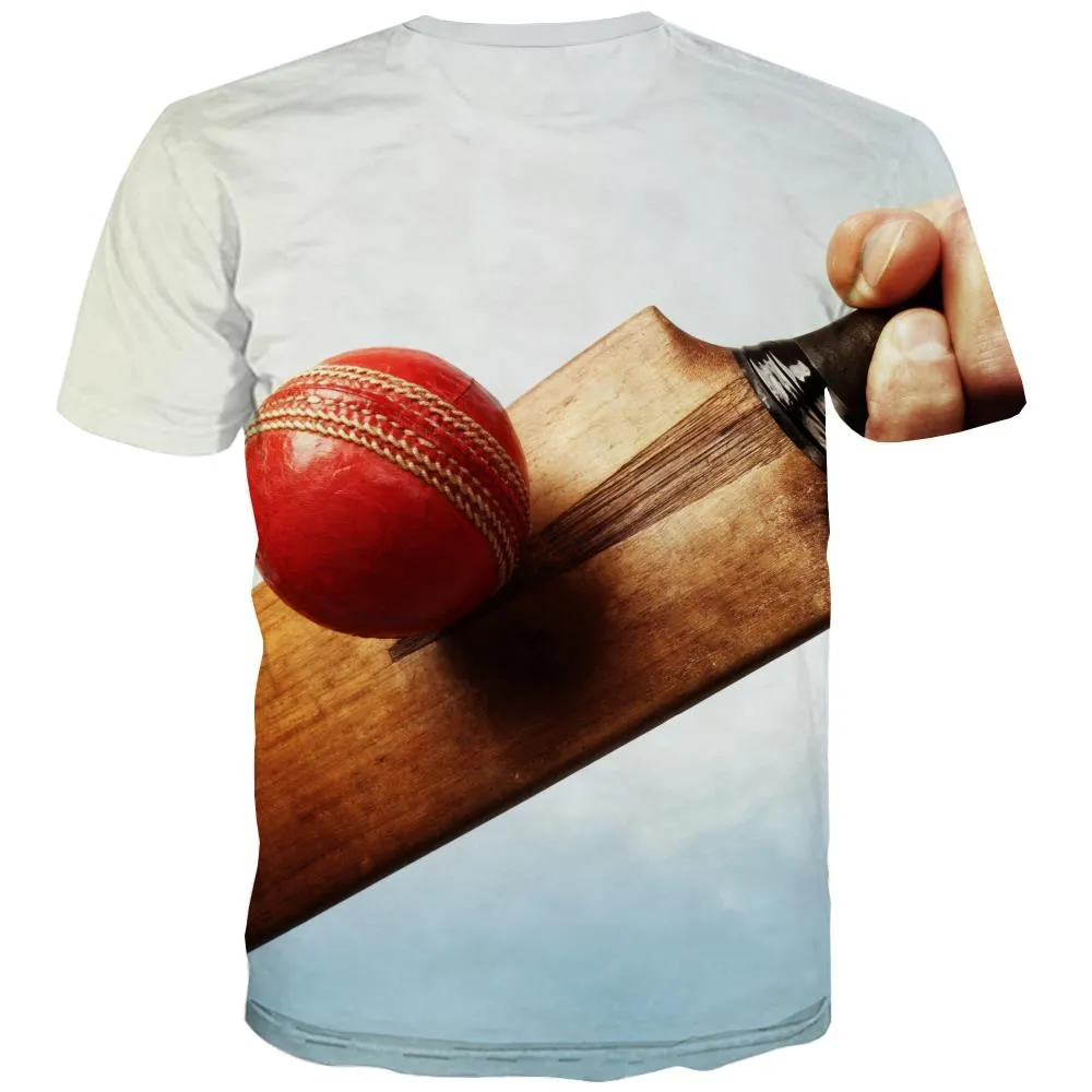 Cricket T shirts Men Movement T-shirts Graphic Lawn Tshirts Novelty Game Tshirts Casual