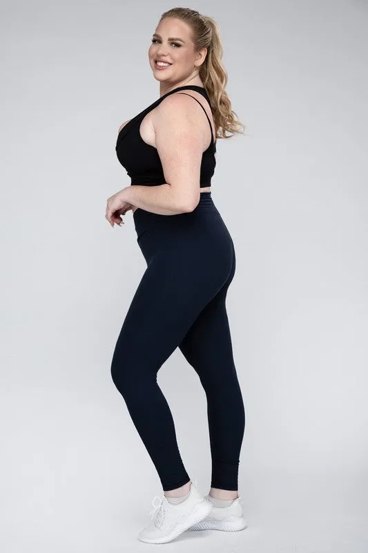 Curvy Size V Waist Full Length Leggings • More Colors