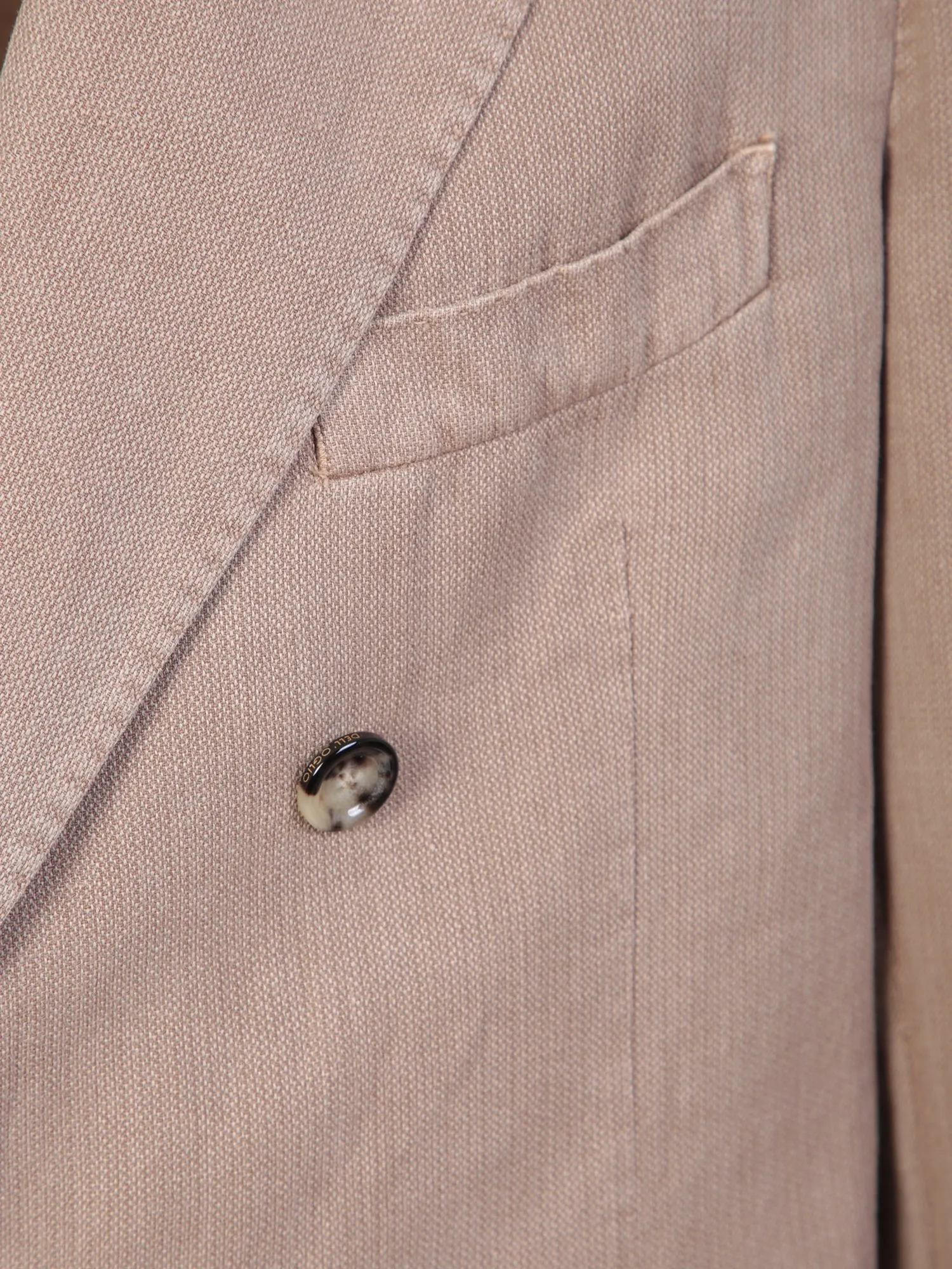 Dark beige double-breasted blazer