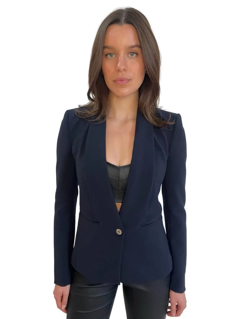 Dion Lee French Navy Blazer w One Button. Size: 6