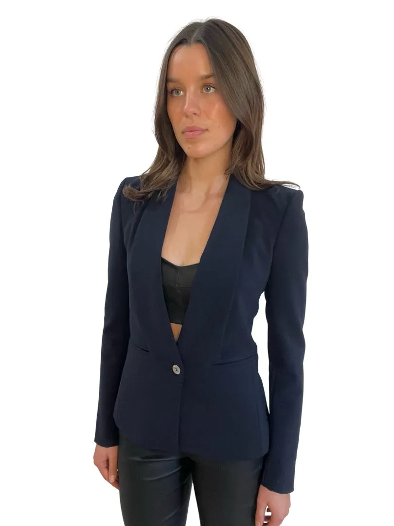 Dion Lee French Navy Blazer w One Button. Size: 6