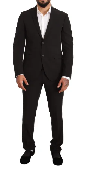 Domenico Tagliente Elegant Black Slim Fit Two-Piece Suit