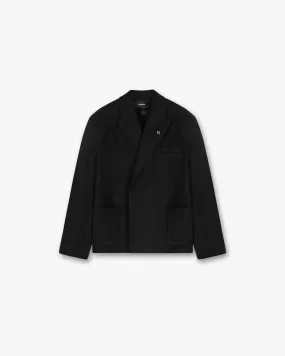 Double Breasted Blazer - Jet Black