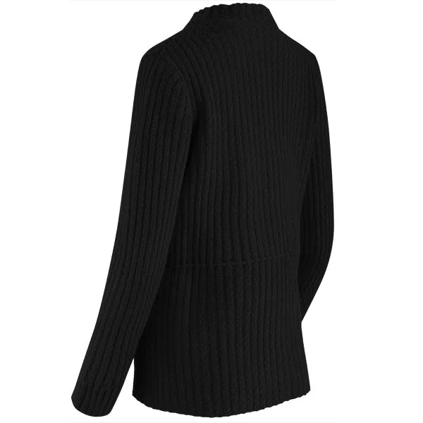 Drawstring Waist Cardigan in Black