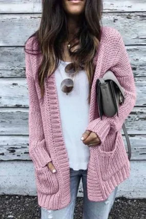 Dunnmall Solid Loose Sleeve Sweater Cardigan