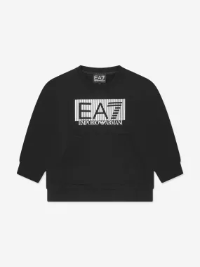 EA7 Emporio Armani Boys Train Visibility Logo Sweatshirt in Black