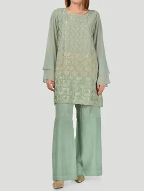 Embroidered Chiffon Suit