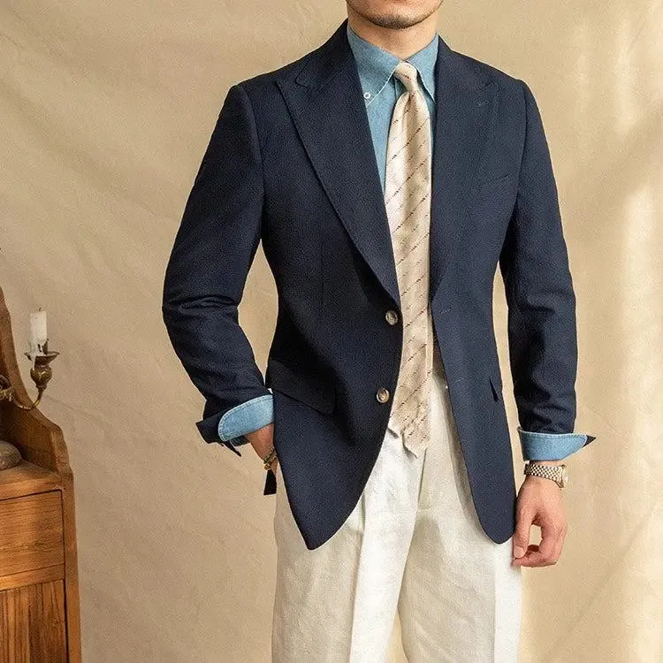 Essential Nautical Seersucker Blazer - Cross & Crown