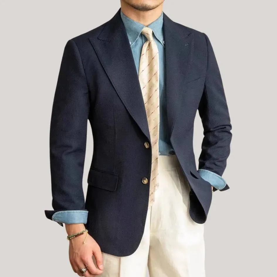 Essential Nautical Seersucker Blazer - Cross & Crown