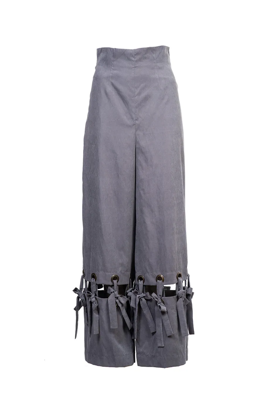 f by Faina Grey Wide-Leg Pants