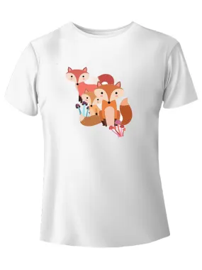 Famiglia di volpi t-shirt