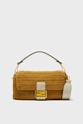 FENDI Woven Crochet Baguette NM Bag