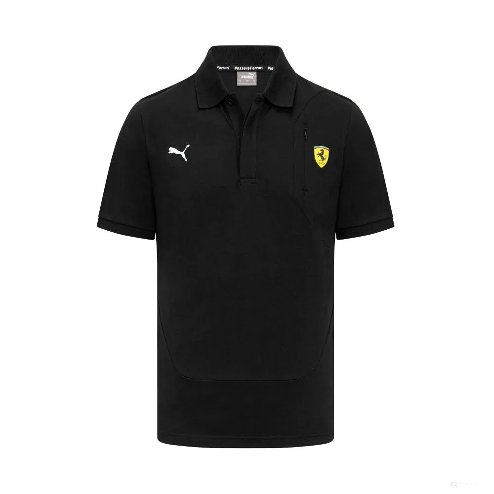 Ferrari Mens Classic Polo, Black