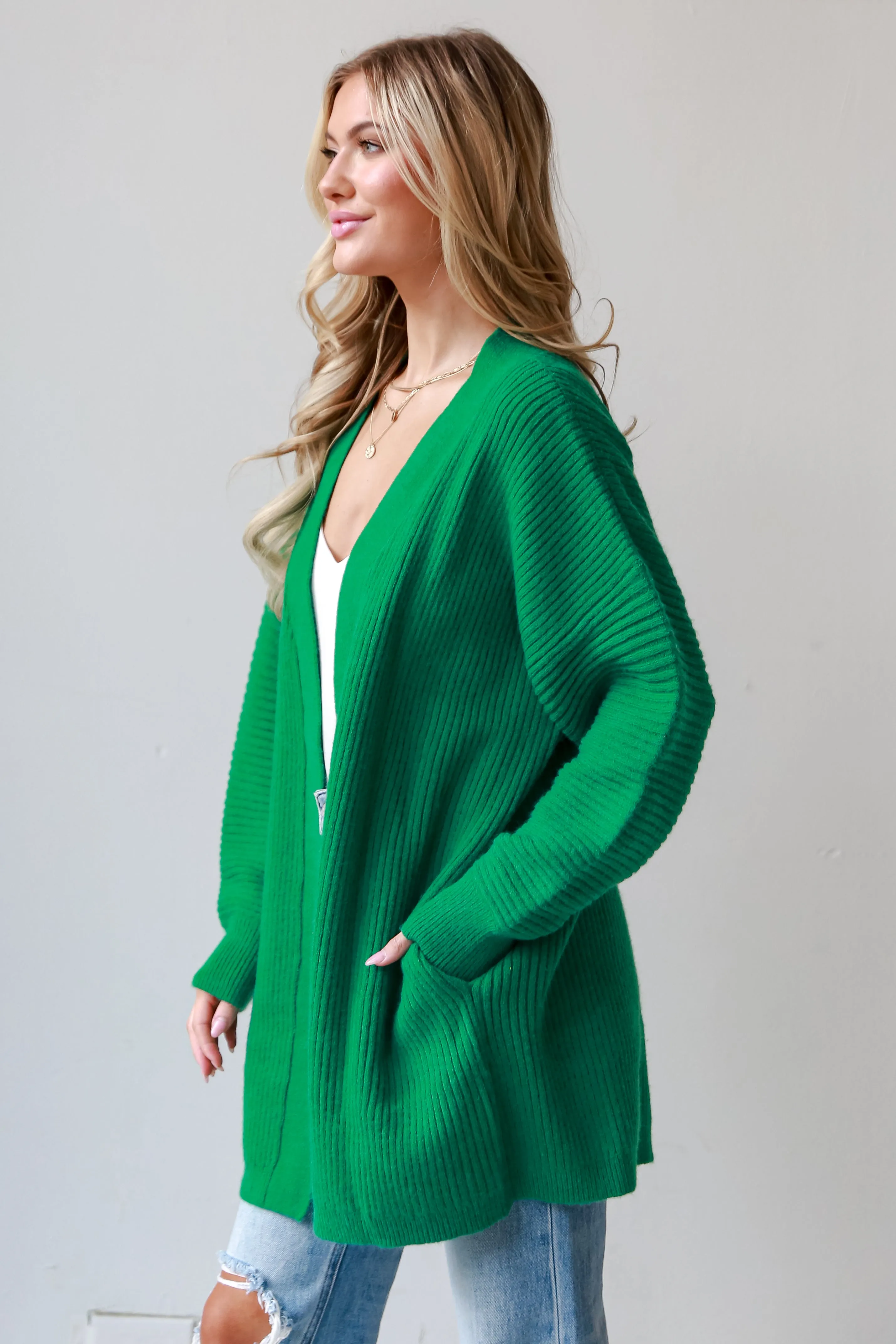 FINAL SALE - Delightfully Warm Green Sweater Cardigan