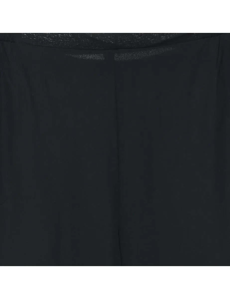 Flared Leg Black Palazzo Trousers - W32 L27