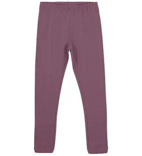 Fleece Leggings - Black Plum