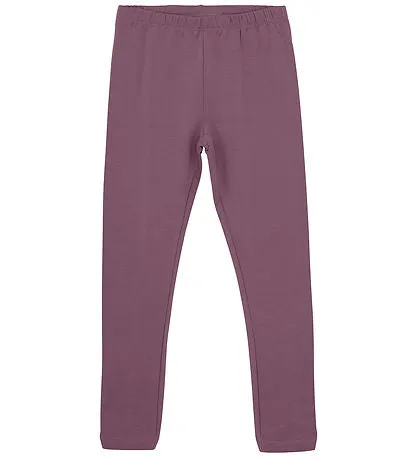 Fleece Leggings - Black Plum