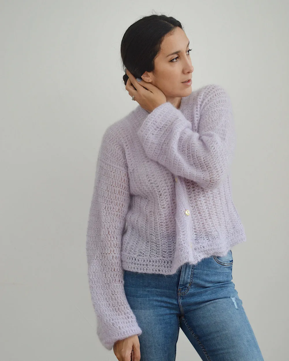 Fluffy Lines Cardi - Downloadable Crochet Pattern