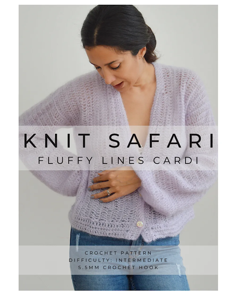 Fluffy Lines Cardi - Downloadable Crochet Pattern