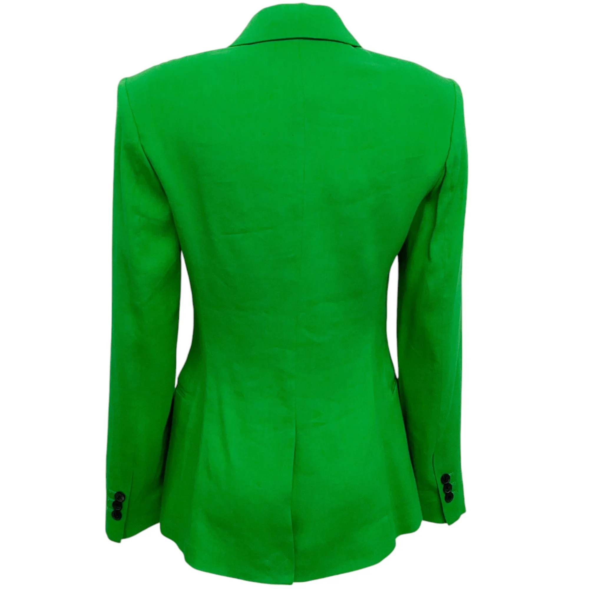 Frame Green Linen The Femme Blazer