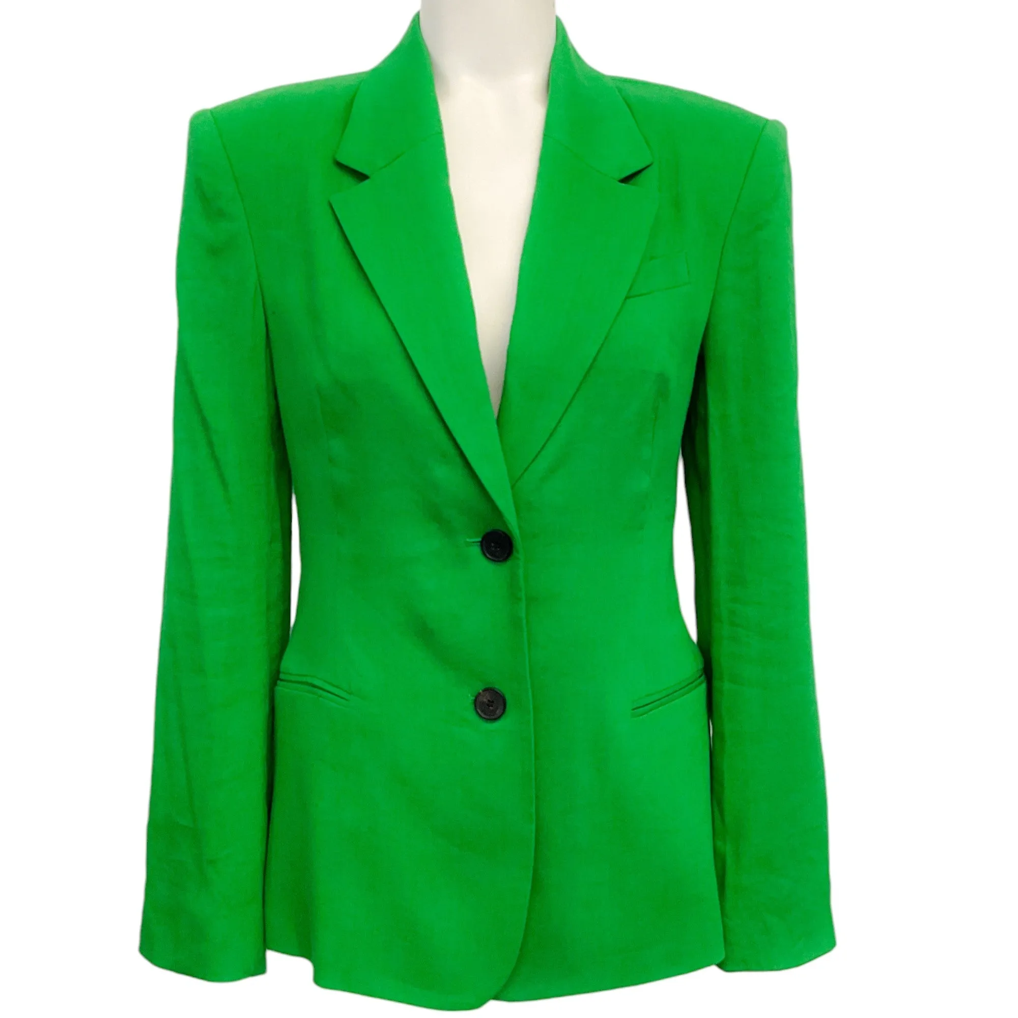 Frame Green Linen The Femme Blazer