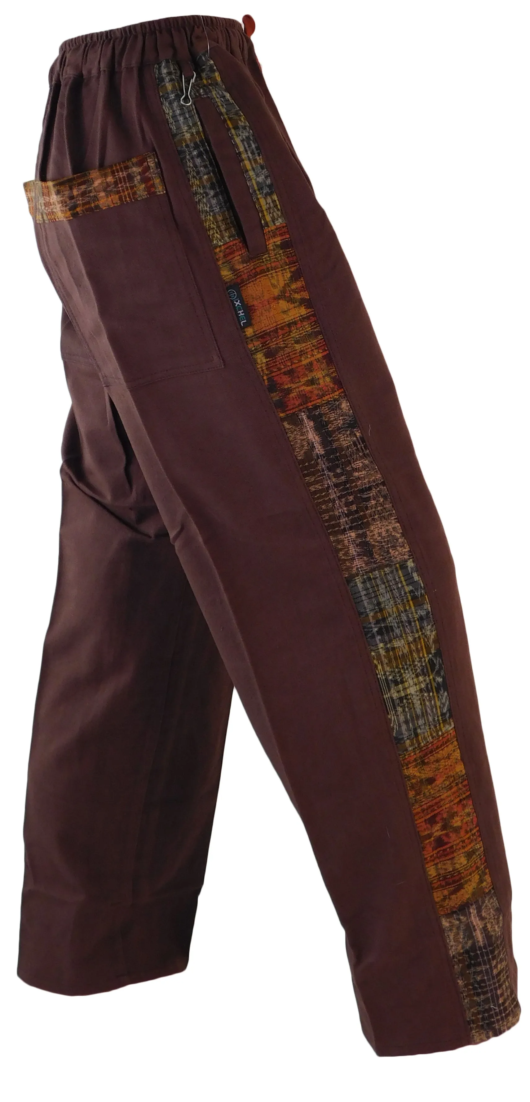 Garment dyed Patchwork Pants with hand woven patches