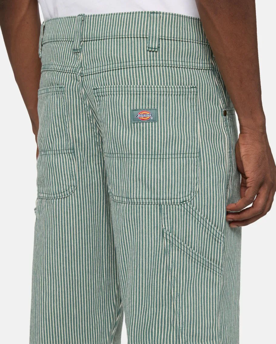 Garyville Hickory Stripe Trousers in Lincoln Green