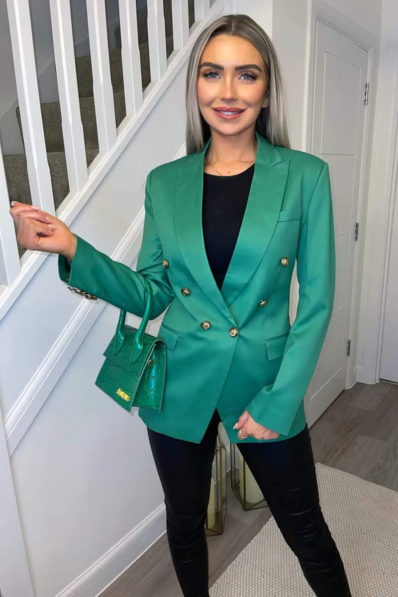 Green Military Style Blazer