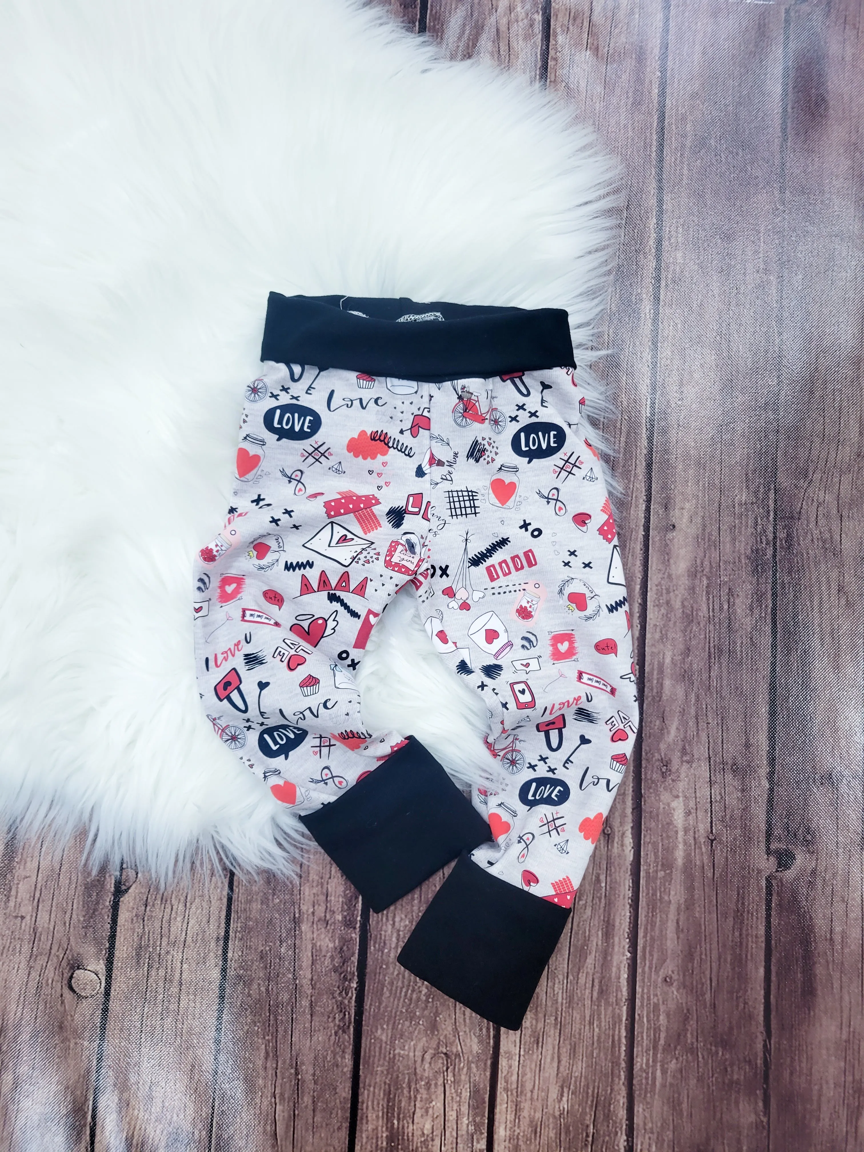 Grow with Me valentines Leggings for Girls