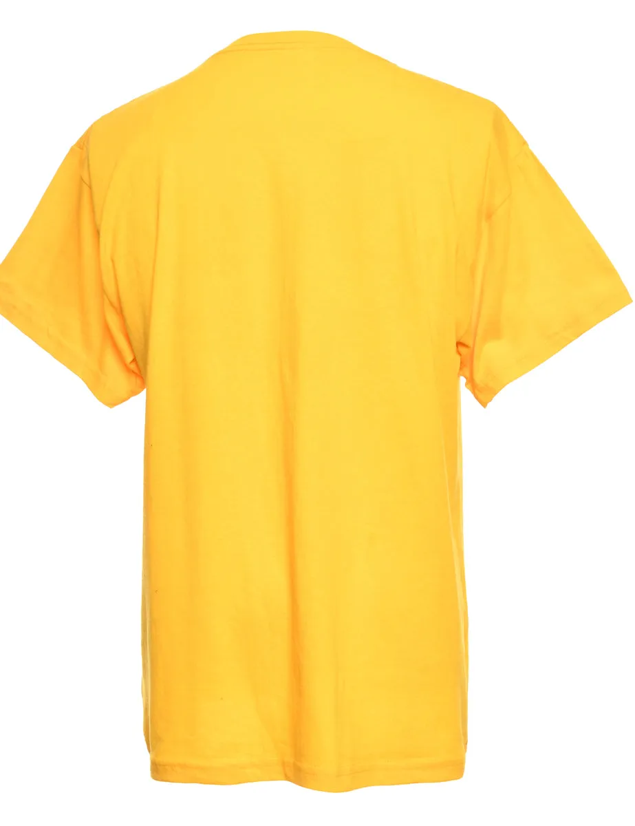 Harley Davidson Yellow Printed T-shirt - L