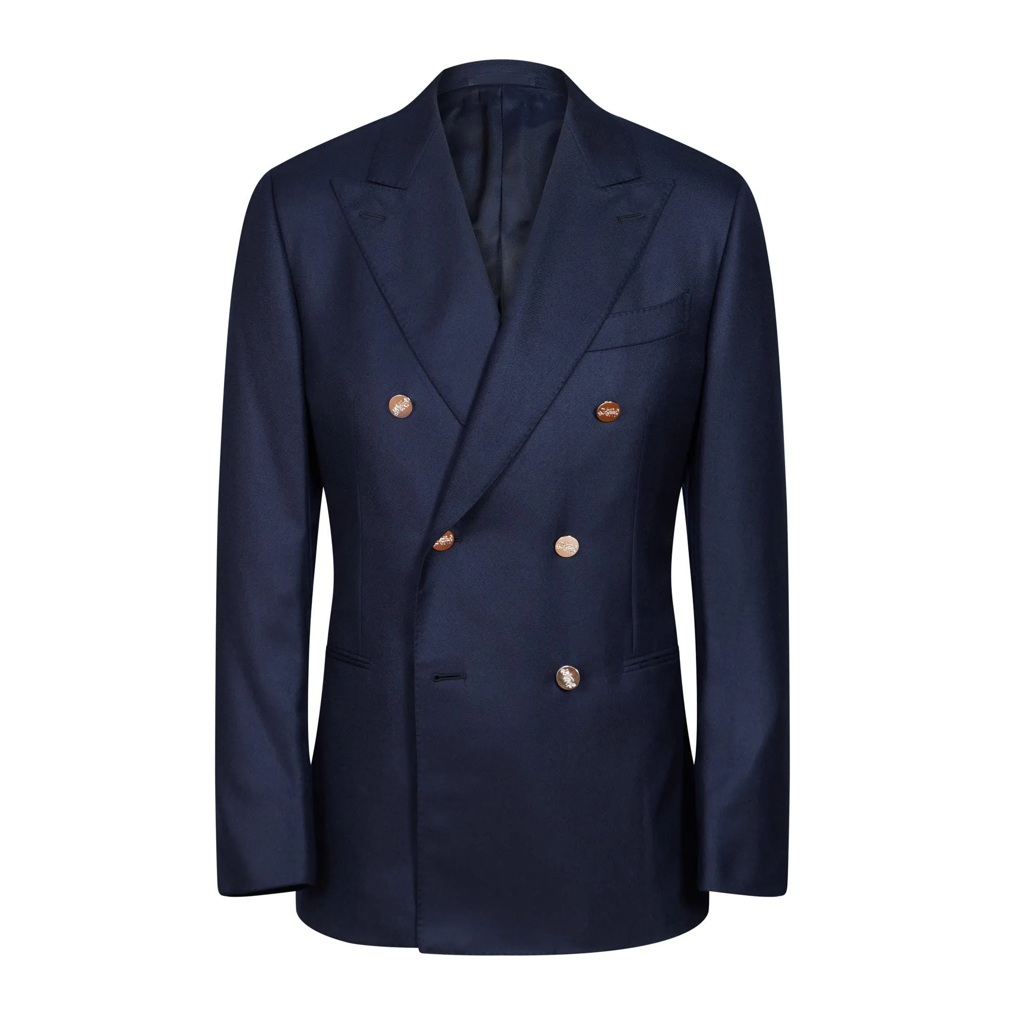 HENRY SARTORIAL X CARUSO Double Breasted Norma Blazer NAVY REG