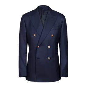 HENRY SARTORIAL X CARUSO Double Breasted Norma Blazer NAVY REG