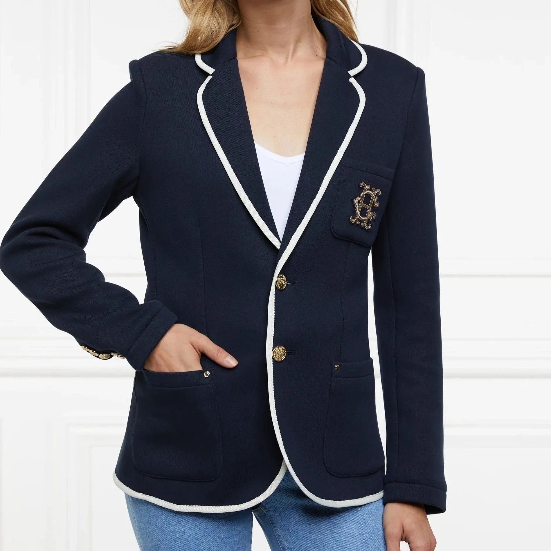 Holland Cooper Henley Blazer in Ink Navy