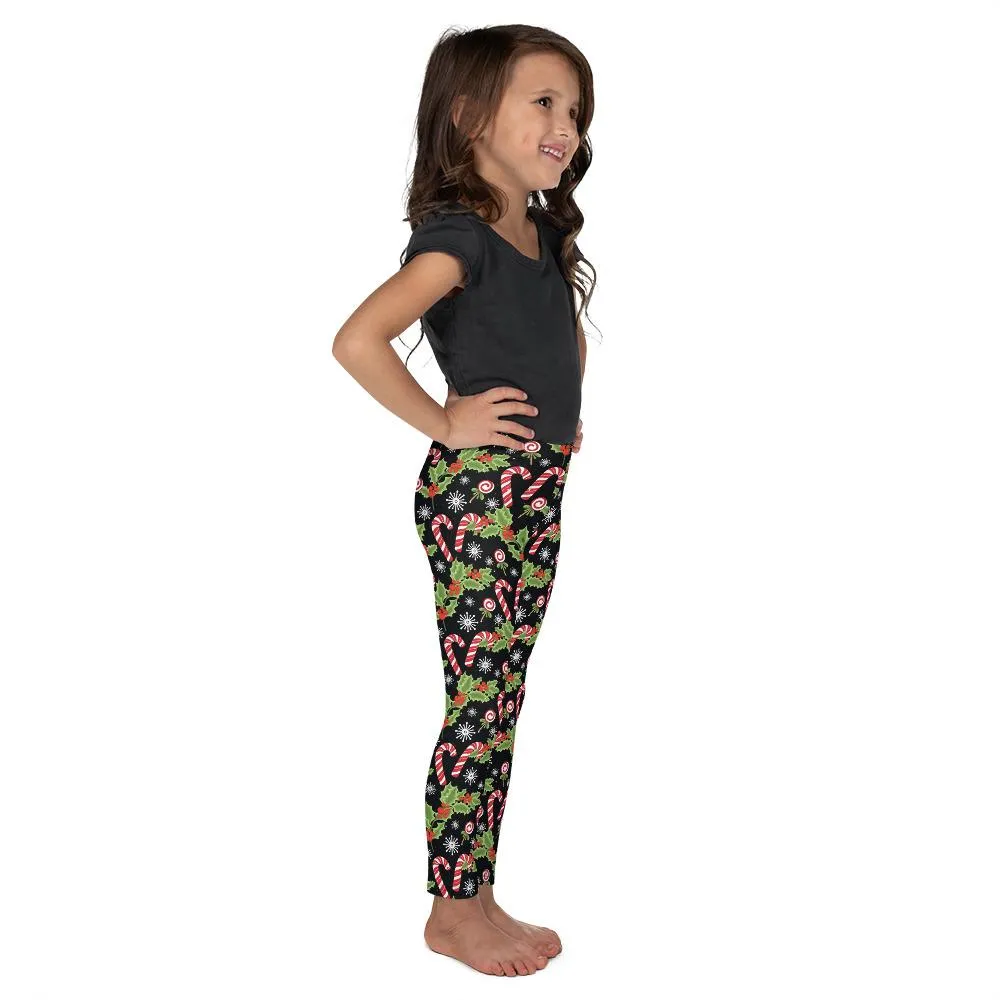 Holly Leaves with Berries Kid's Leggings