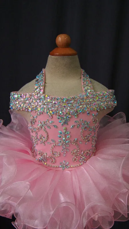 Infant/toddler/baby/children/kids Girl's Glitz Pageant Dress 1~4T G081