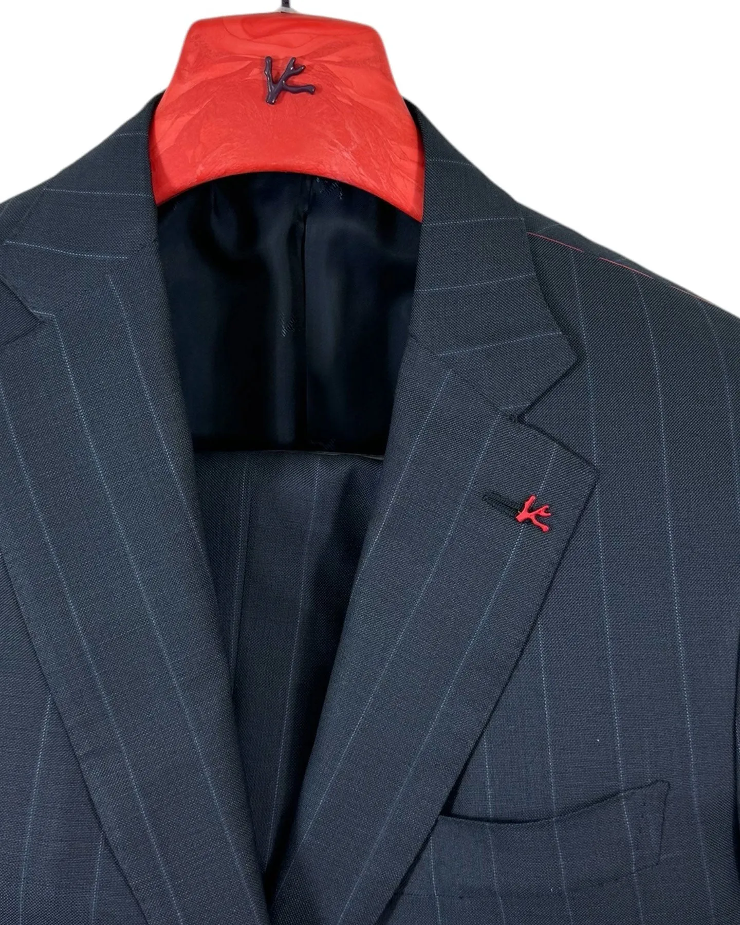 Isaia Suit Midnight Blue Pin Stripe EU 50/ US 40