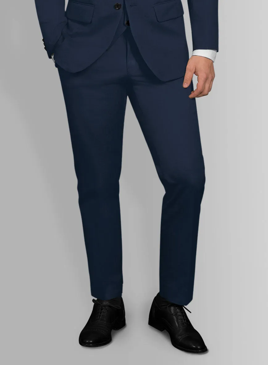 Italian Mirage Blue Cotton Stretch Pants