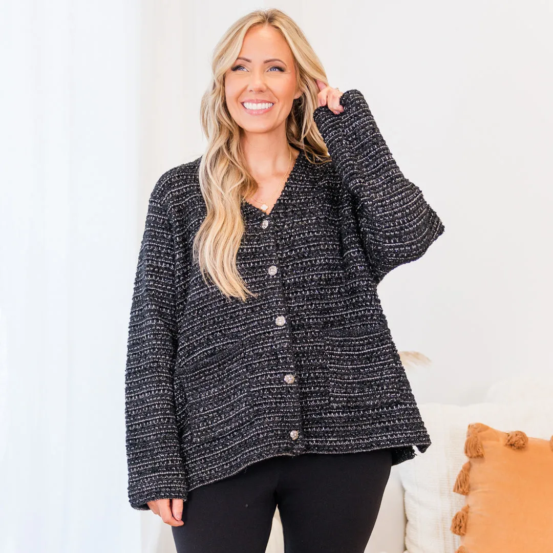 It's So Chilly Cardigan, Black