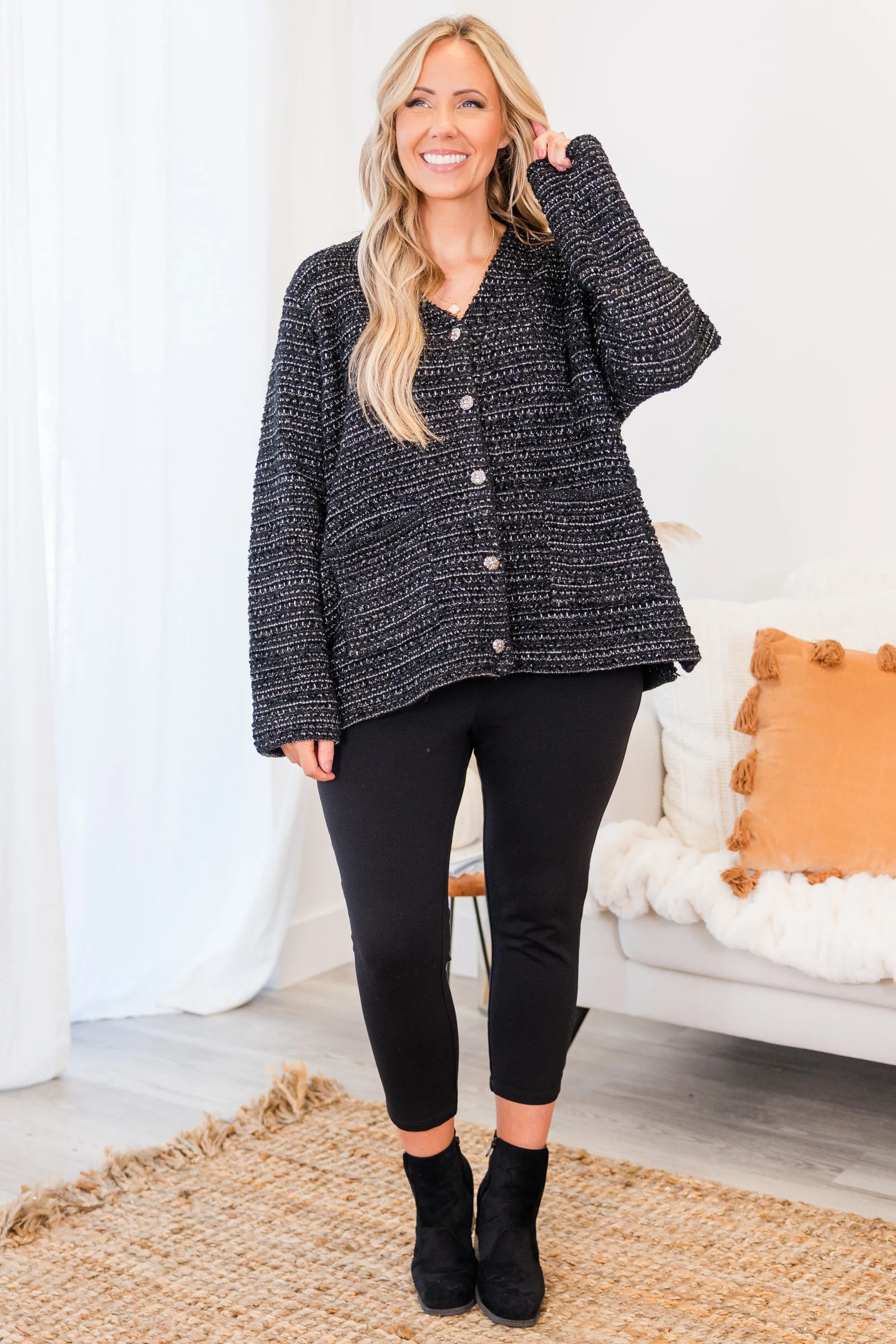 It's So Chilly Cardigan, Black