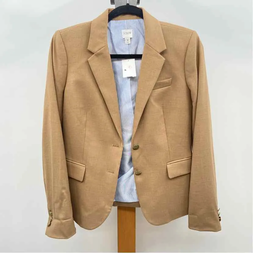 J Crew Women's Size 8 Tan Solid Jacket