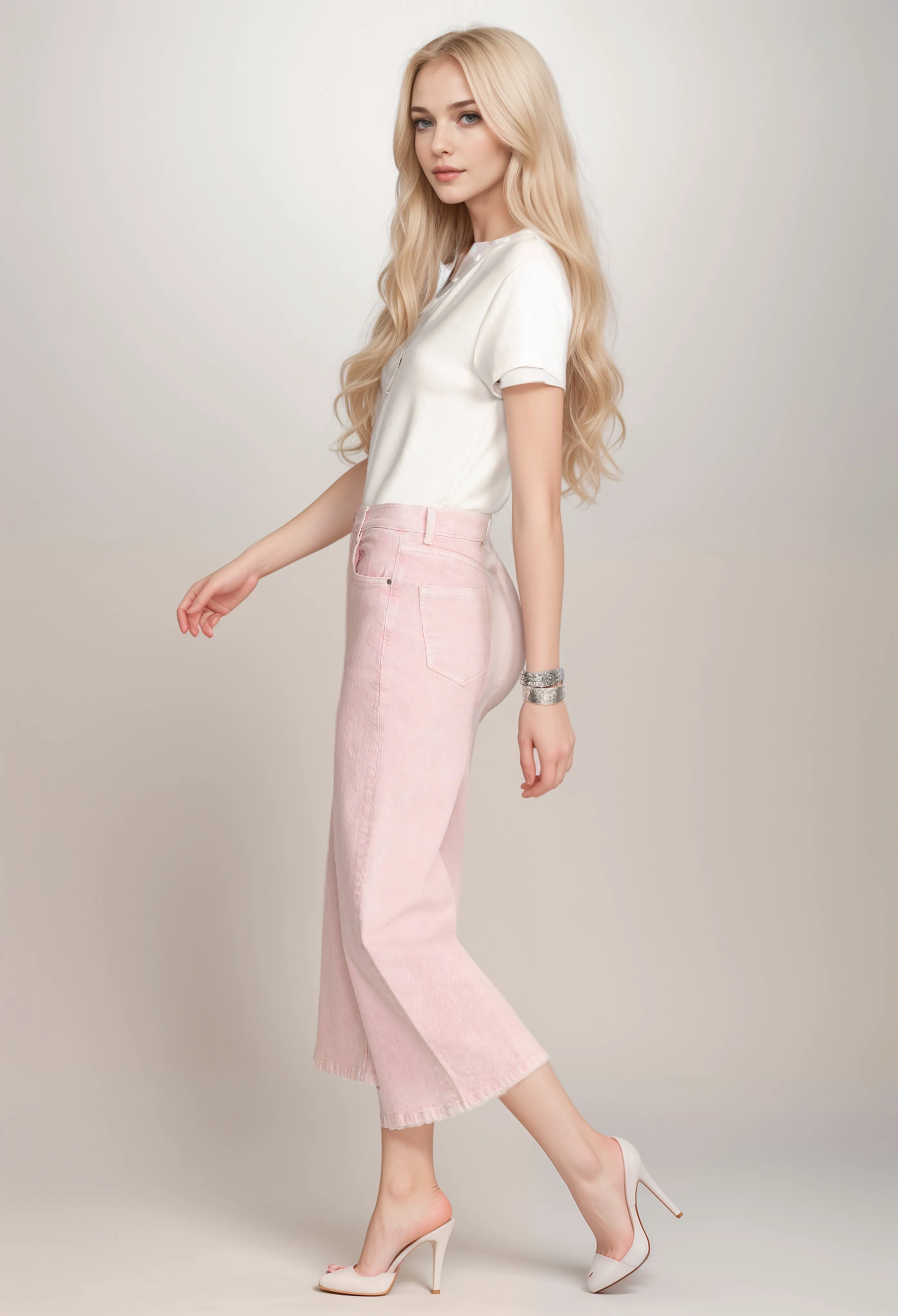 Johnny Was Sydney Cropped Wide Leg Jeans JW1091CN8