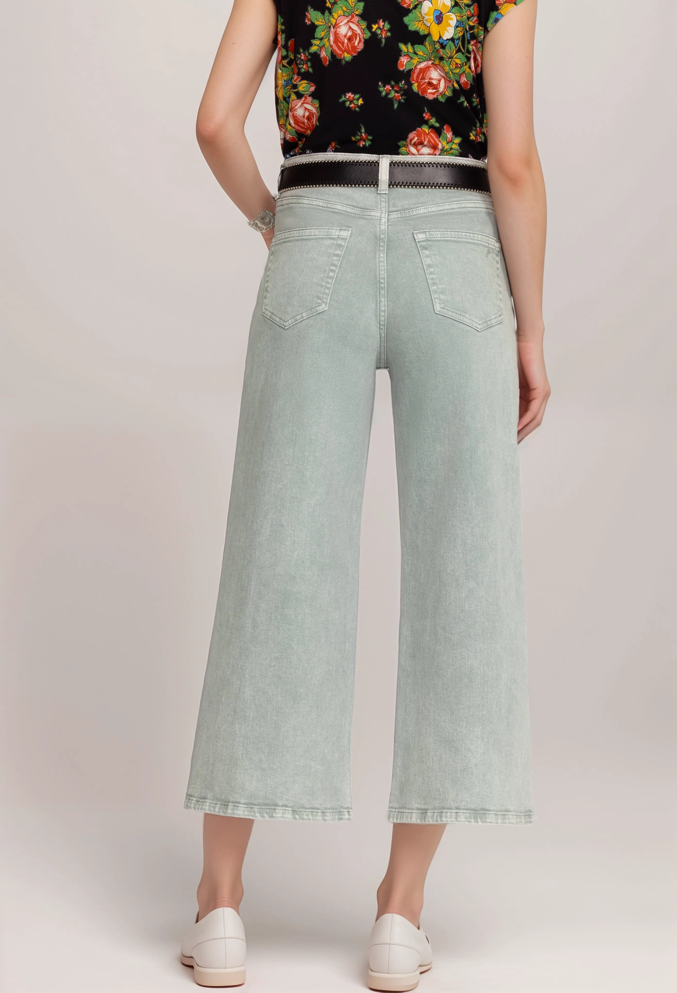 Johnny Was Sydney Cropped Wide Leg Jeans JW1091CN8