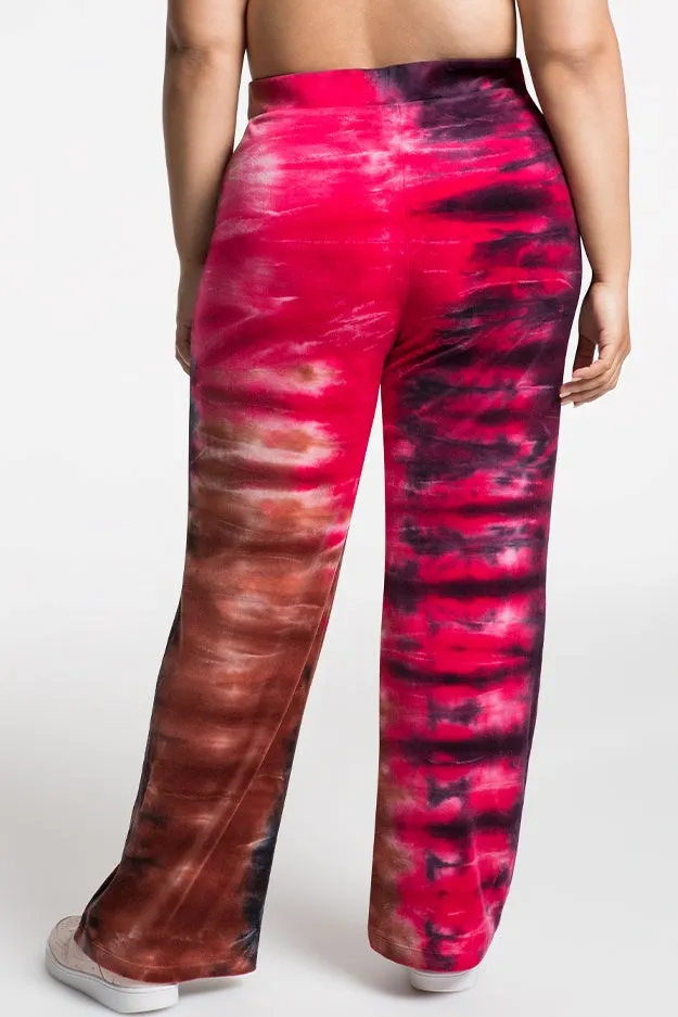 Juicy Couture Plus Size Tie Dye Velour Pants