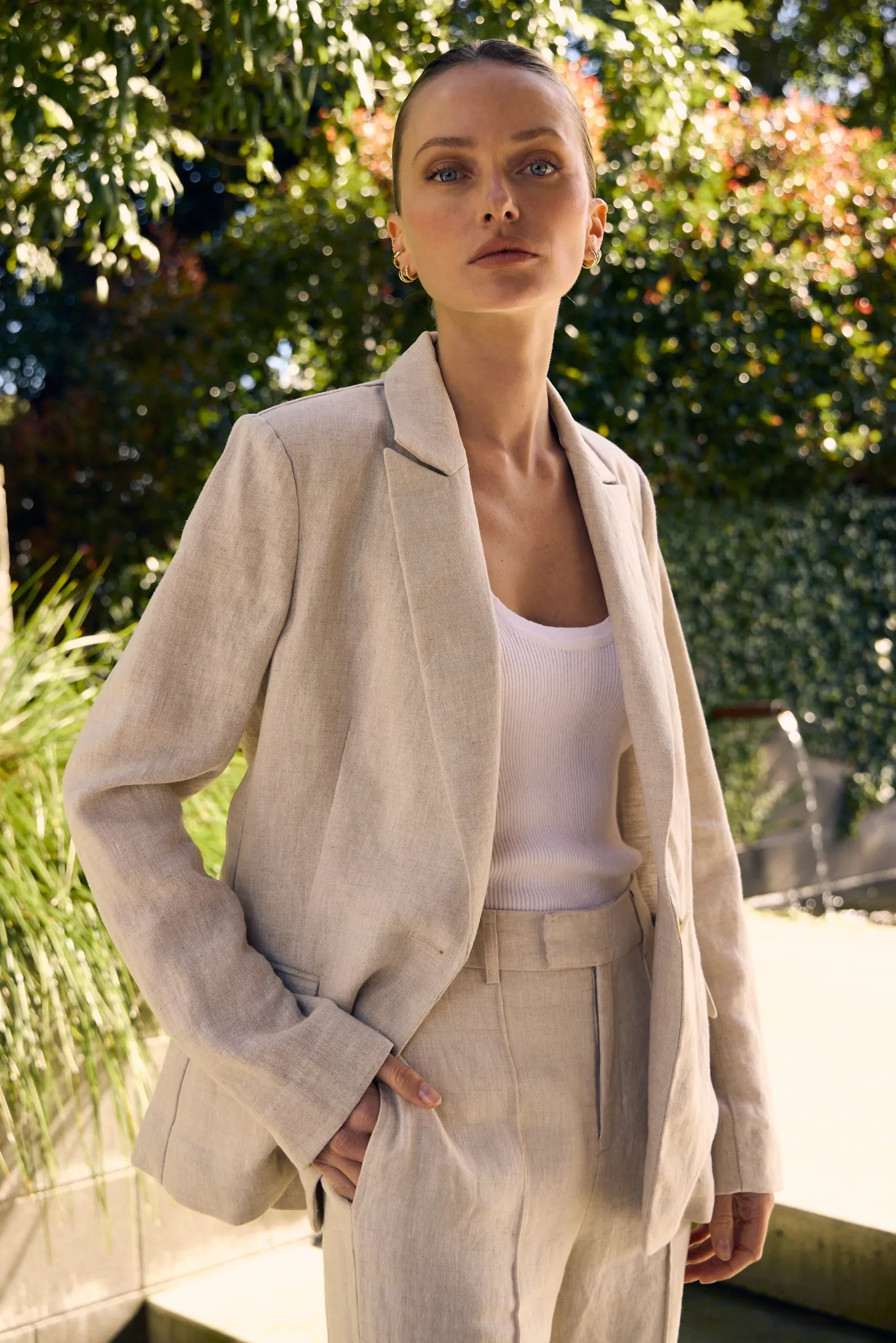 Linen Blazer - Natural